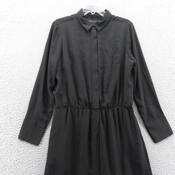 Banana Republic Long Sleeve Shirt Dress Size  10 Black Womens Classic Career - Picture 3 of 13
